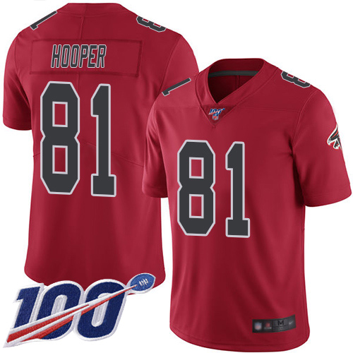 Atlanta Falcons Limited Red Men Austin Hooper Jersey NFL Football #81 100th Season Rush Vapor Untouchable